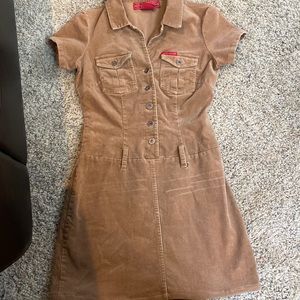 Mini corduroy dress